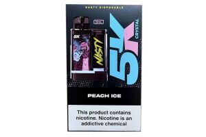 Электронная сигарета Nasty 5K CRYSTAL Peach Ice 13ml 50mg