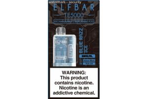 Электронная сигарета " ELF BAR" TE 5000 BLUE RAZZ ICE 13.5 ml 50 mg/ml