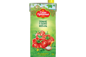 "Сады Придонья" сок томатный с солью с мякотью восстановленный 2 л