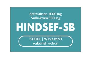 Хиндцеф-СБ порошок для приготовления раствора для инъекций 1000мг/500мг №1