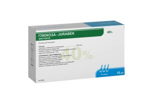 Глюкоза-Jurabek раствор для инъекций 40% 10 мл №10