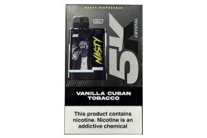 Электронная сигарета Nasty 5K CRYSTAL Vanilla Cuban Tobacco 13ml 50mg