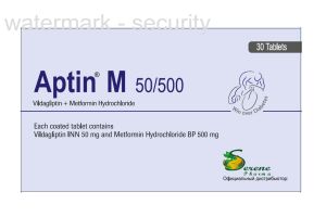 АПТИН М Таблетки, покрытые пленочной оболочкой 50/500 мг №30