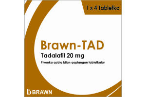 Браун - Тад таблетки, покрытые пленочной оболочкой 20 мг №4