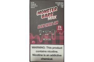 Электронная сигарета "Monster Bars Max" Black Cherry Jam 12 мл 5% nicotine