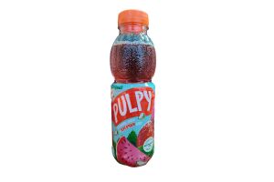 Pulpy Напиток сокосодержащий из клубники и арбуза с кусочками алоэ 0.45л