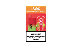 Электронные Сигареты ISOK ISBAR 6000 puffs Kiwi Strawberry.