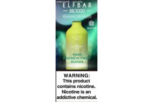 Электронная сигарета " ELF BAR" BB3000 KIWI PASSION FRUIT GUAVA 10 ml 50 mg/ml