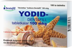 Йодид-Дентафилл таблетки 100 мкг. №100