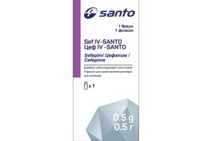 Цеф IV-SANTO порошок для приготовления раствора для инъекций 0.5г №1