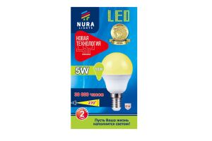 Лампа светодиодная энергосберегающая Nura Lights LED G45 5W E14 4000K