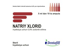 Натрия хлорид раствор изотонический для инъекций 0.9% 5мл №10