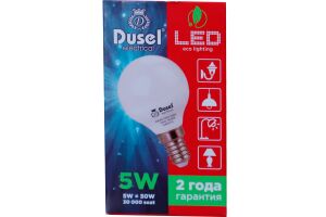 Лампа светодиодная DUSEL LED-5W G45/E14 6500K