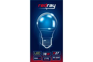 Лампа светодиодная энергосберегающая Redray A75 18W E27 6500K