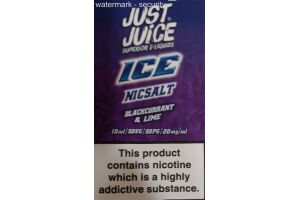 Никотиносодержащая жидкость JUST JUICE *Blackcurrant & Lime ice* salt 10 мл 20 мг