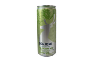 Напиток безалкогольный на основе природной минеральной воды "BORJOMI" с экстрактами лайма и кориандра в алюминиевых банках емкостью 0.33л