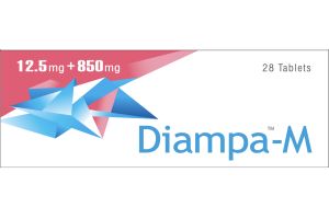 Диампа-М таблетки, покрытые пленочной оболочкой 12.5/850мг №28