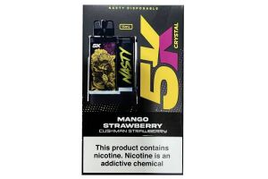 Электронная сигарета Nasty 5K CRYSTAL Mango Strawberry 13ml 50mg