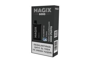 Электронная сигарета MAGIX Blueberry Ice. Объем жидкости 12 мл , Концентрация никотина 50 мг\мл.