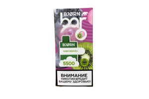 электронная сигарета Bjorn bar 5500 1,8% 14мл вкус киви жвачка