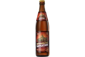 Пиво «Барнаульское бархатное» темное фильтрованное пастеризованное 4.3% 0.5л