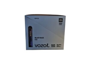 Электронная сигарета VOZOL Blue razz ice 6,5 мл, никотин 5%.