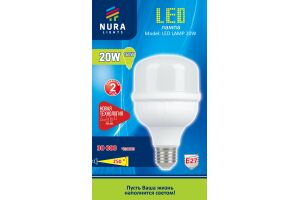 Лампа светодиодная энергосберегающая Nura Lights LED HB 20W E27 6500K