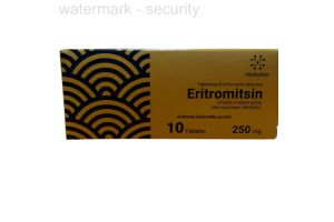 Эритромицин таблетки покрытые кишечнорастроимой оболочкой 250 мг №10