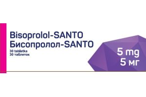 Бисопролол-SANTO таблетки, покрытые  оболочкой 5мг  №30