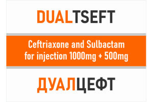 ДУАЛЦЕФТ Порошок для приготовления раствора для инъекций 1000 мг + 500 мг №1