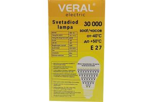 Лампа светодиодная VERAL V80-18 18W E27 6500K