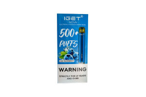 Электронная сигарета IGET POD NOVA ICED BLUEBERRY 500+ PUFFS