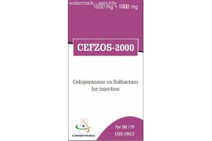 ЦЕФЗОС -2000 Порошок для приготовления раствора для инъекций 1000 мг + 1000 мг №1