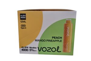 Электронная сигарета VOZOL Peach mango pineapple 12 мл, никотин 5%.