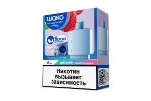 Предзаправленный картридж одноразового использования soMatch WAKA MA 3000 Blueberry Raspberry (Черника Малина) 6 мл 50 мг