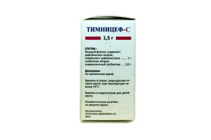Тимницеф-С Порошок для приготовления раствора для внутривенного или внутримышечного введения 1000мг+500мг№1