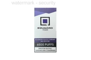 Электронная сигарета EQUADRO BLUEBERRY BLACK CURRANT PUFF 6500 11 ml 50 mg/ml