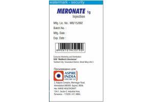 Меронат, Порошок для приготовления раствора для инфузий 1г №1
