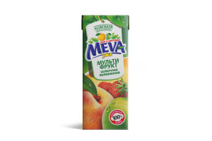Сокосодержащий  напиток "мультифрукт" неосветленный Meva juice 200 мл