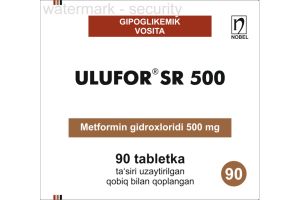 Улуфор SR 500 таблетки, покрытые оболочкой пролонгированного действия №90
