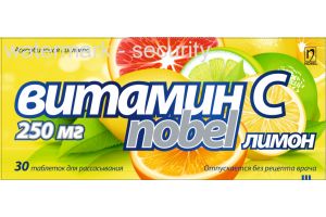 Витамин С NOBEL лимон таблетки для рассасывания №30