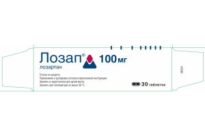 Лозап таблетки покрытые пленочной оболочкой 100 мг №30