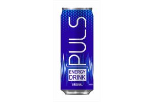 Напиток безалкогольный среднегазированный энергетический "PULS" 0.33 л