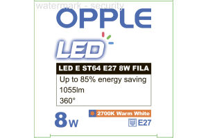 Лампа светодиодная LED-E-ST64-E27-8W-FILA-2700K