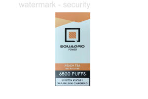 Электронная сигарета EQUADRO  Peach Tea PUFF 6500 11 ml 50 mg/ml