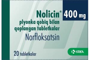 Нолицин  таблетки покрытые пленочной оболочкой 400 мг № 20