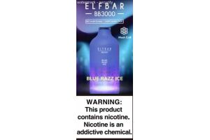 Электронная сигарета " ELF BAR"BB3000 BLUE RAZZ ICE 10 ml 50 mg/ml