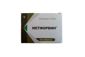Метфорвин таблетки 1000 мг № 100