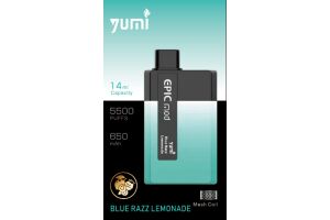 Электронная сигарета YUMI EPICMOD 5500 Blue Razz Lemonade 14 мл 50 мг