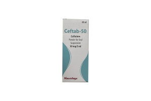 Цефтаб-50 Порошок для приготовления суспензии для приёма внутрь 50 мг/5мл 60 мл №1